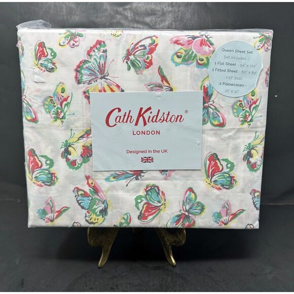 Cath Kidston Other - CATH KIDSTON BUTTERFLIES Queen Sheet Set 100% Cotton 200 TC Percale NIB NEW